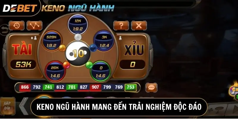 Keno Ngũ Hành trò chơi độc đáo, mang đến trải nghiệm mới lạ